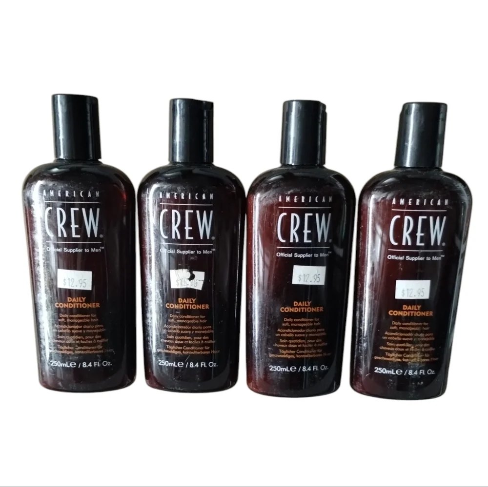 American Crew Men's Daily Conditioner 4pcs Bundle Soft Manageable Hair Hygiene